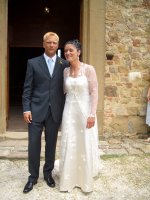 Adele Frollani con il neo marito